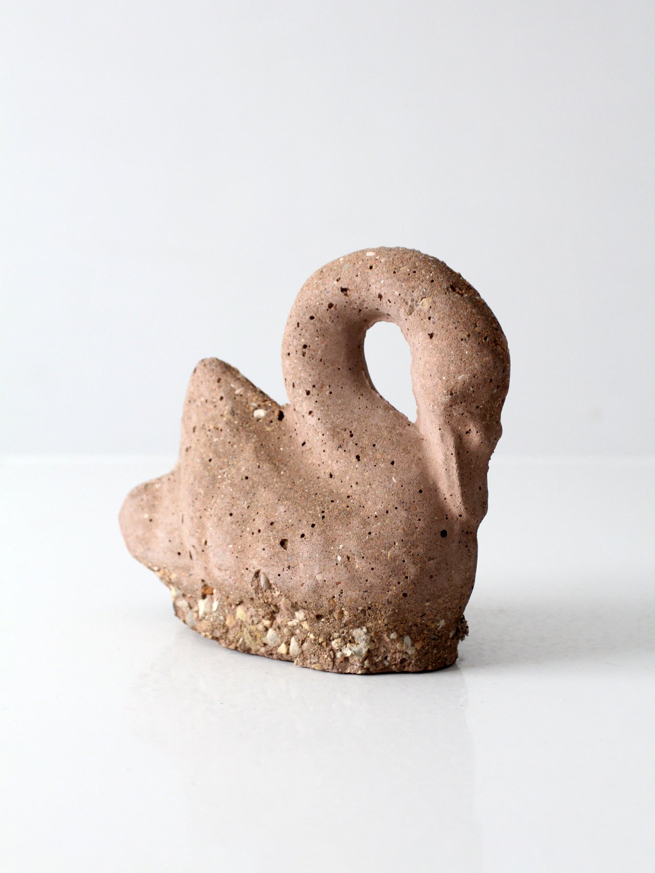 vintage brutalist swan sculpture