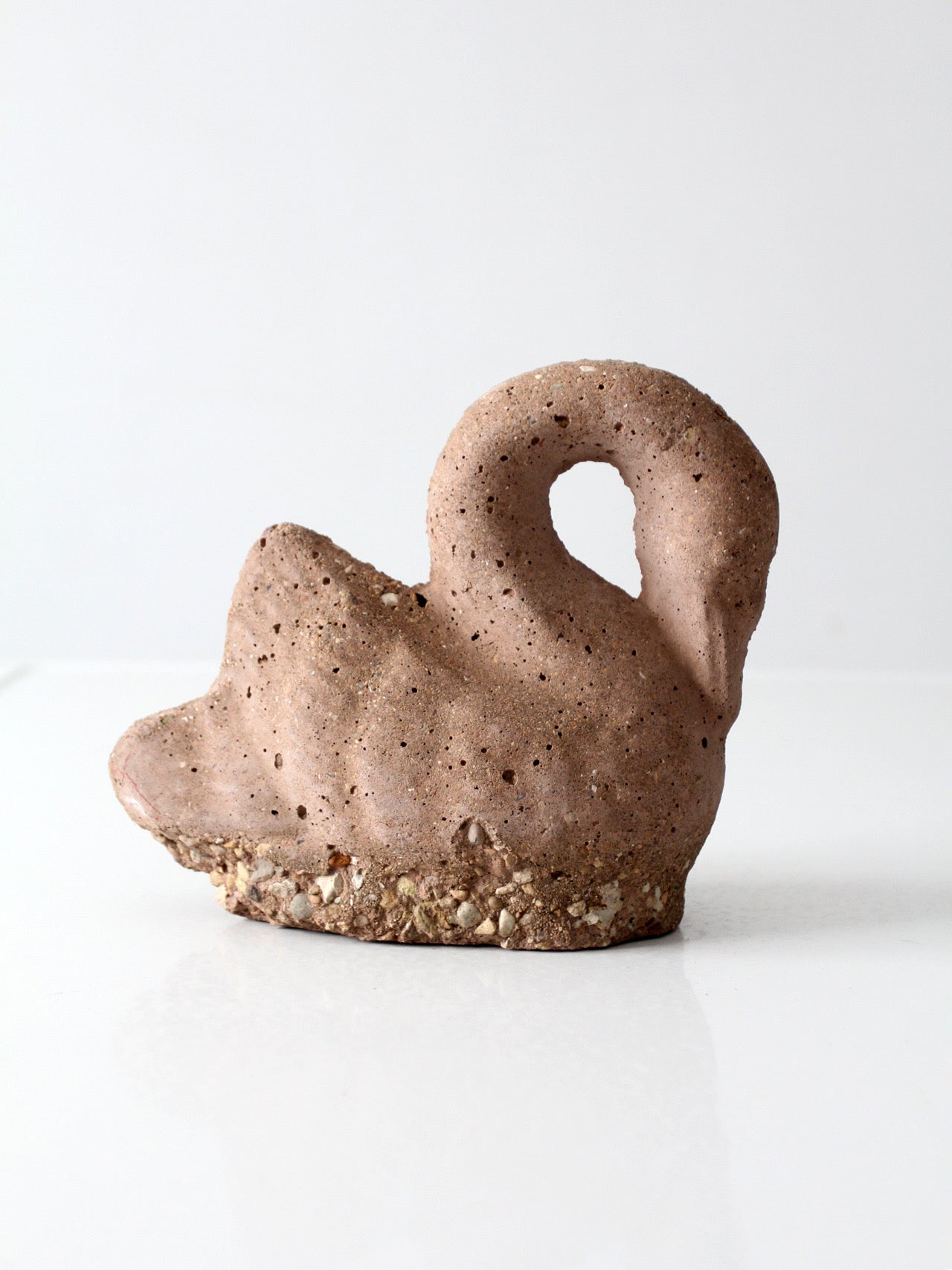 vintage brutalist swan sculpture