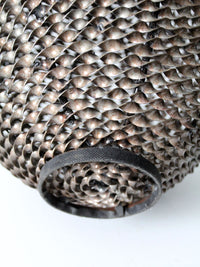 vintage Brutalist welded metal sphere sculpture