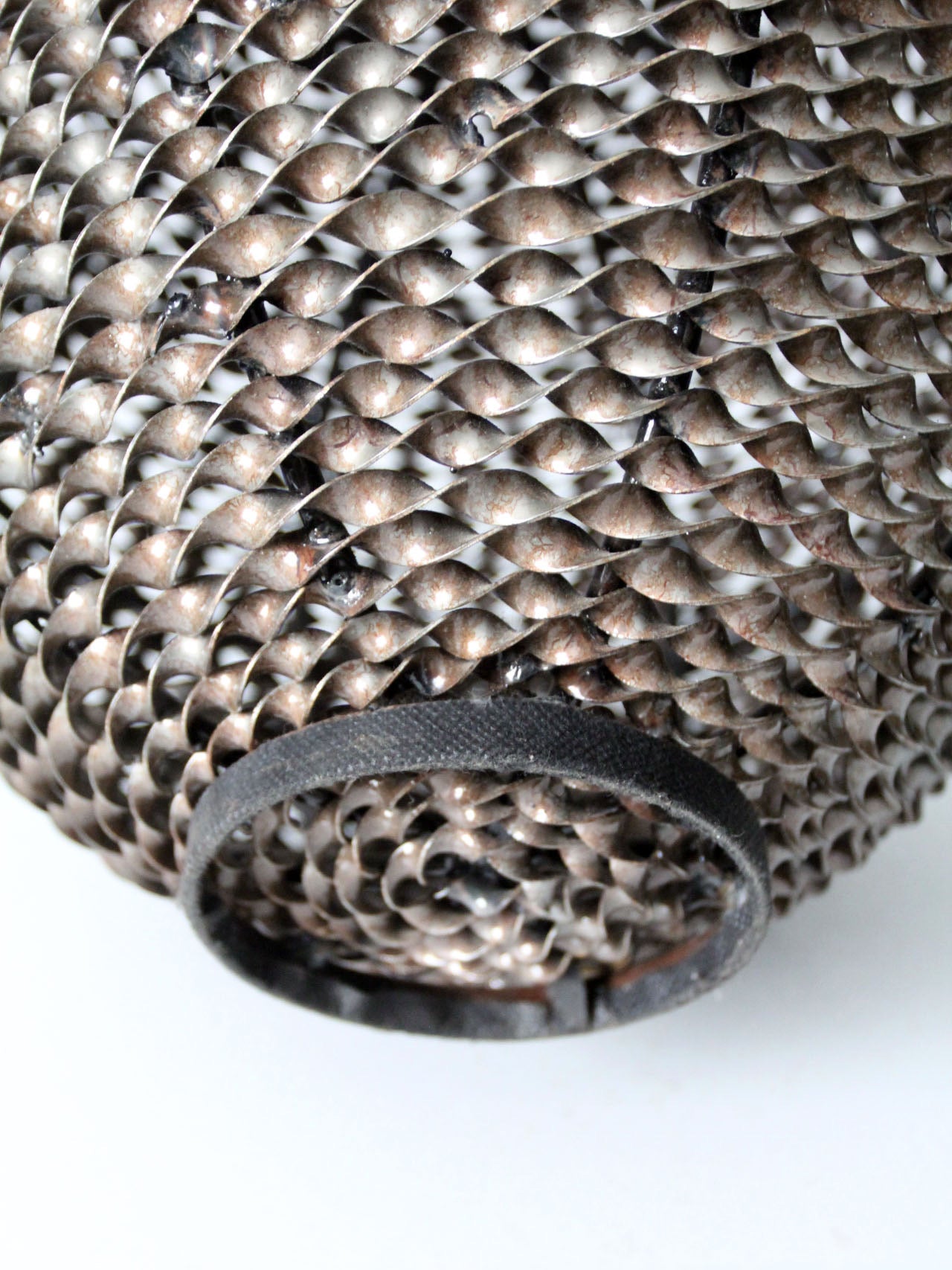 vintage Brutalist welded metal sphere sculpture