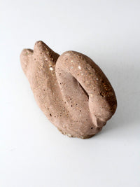 vintage brutalist swan sculpture