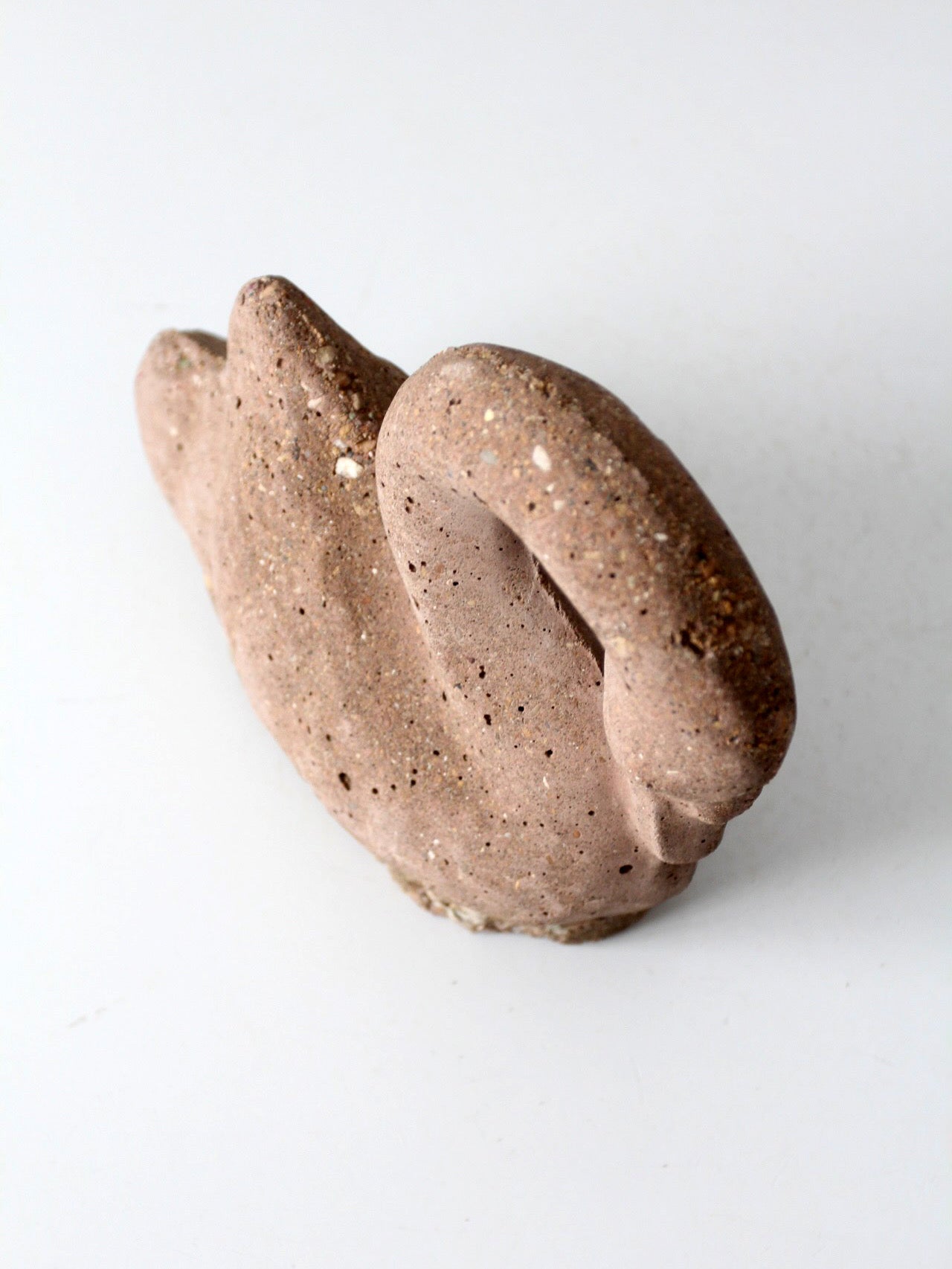 vintage brutalist swan sculpture