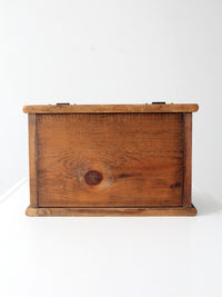 vintage storybook folk art wood bread box