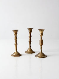 vintage brass candlesticks set of 3