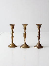 vintage brass candlesticks set of 3