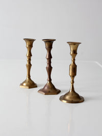 vintage brass candlesticks set of 3
