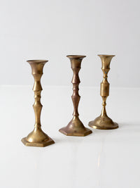 vintage brass candlesticks set of 3