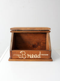 vintage storybook folk art wood bread box