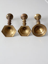 vintage brass candlesticks set of 3