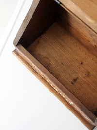 vintage storybook folk art wood bread box