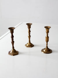 vintage brass candlesticks set of 3