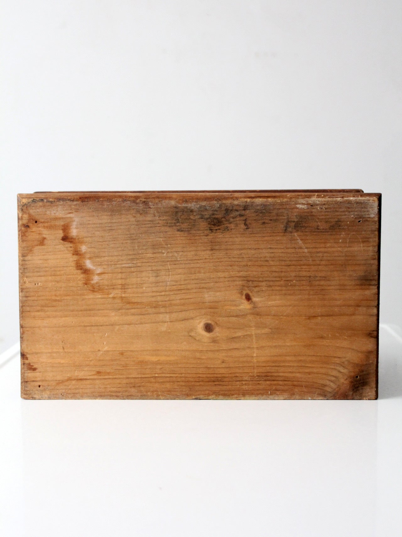 vintage storybook folk art wood bread box