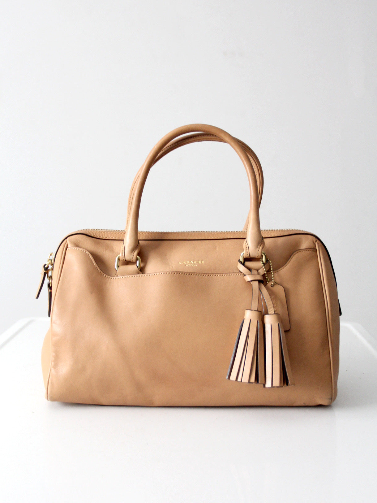 Coach Legacy leather Haley satchel in camel leather