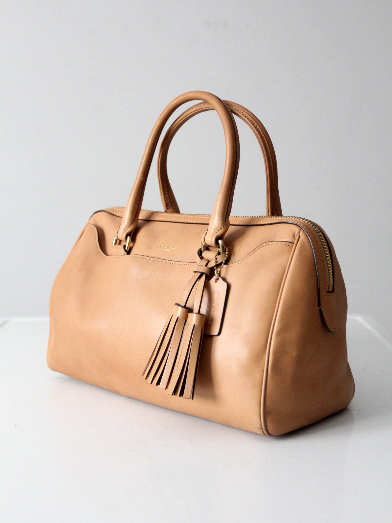 Coach Legacy leather Haley satchel in camel leather