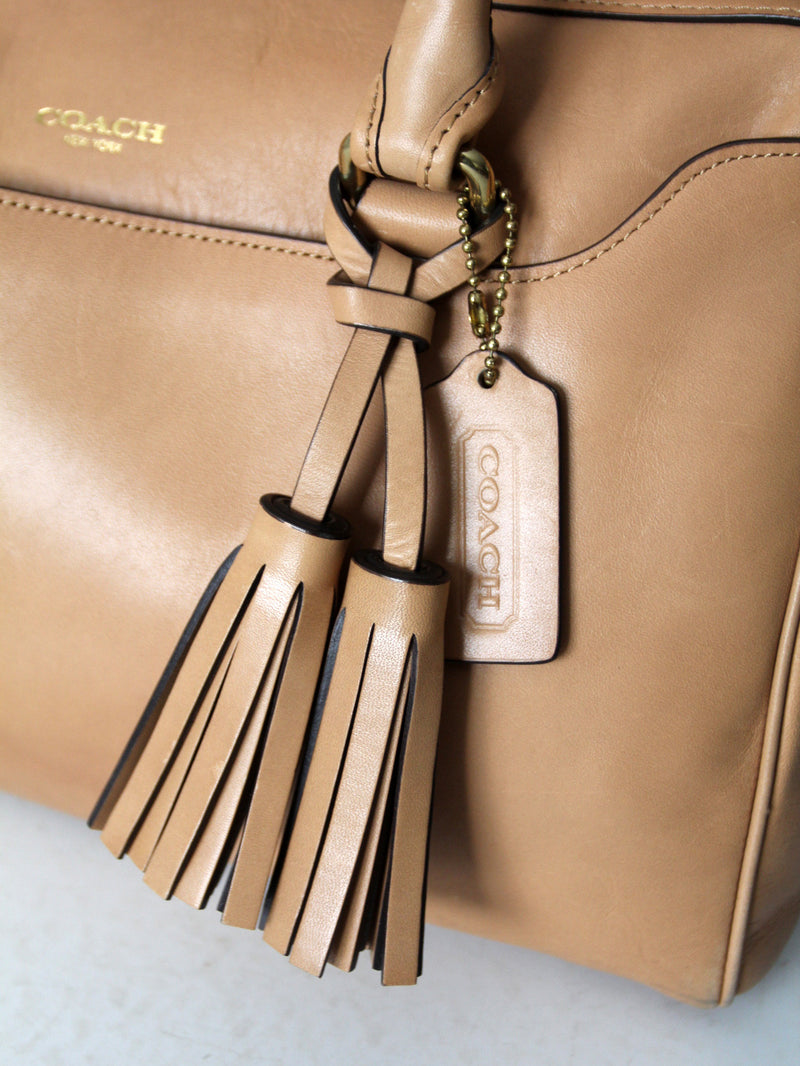 Coach Legacy leather Haley satchel in camel leather