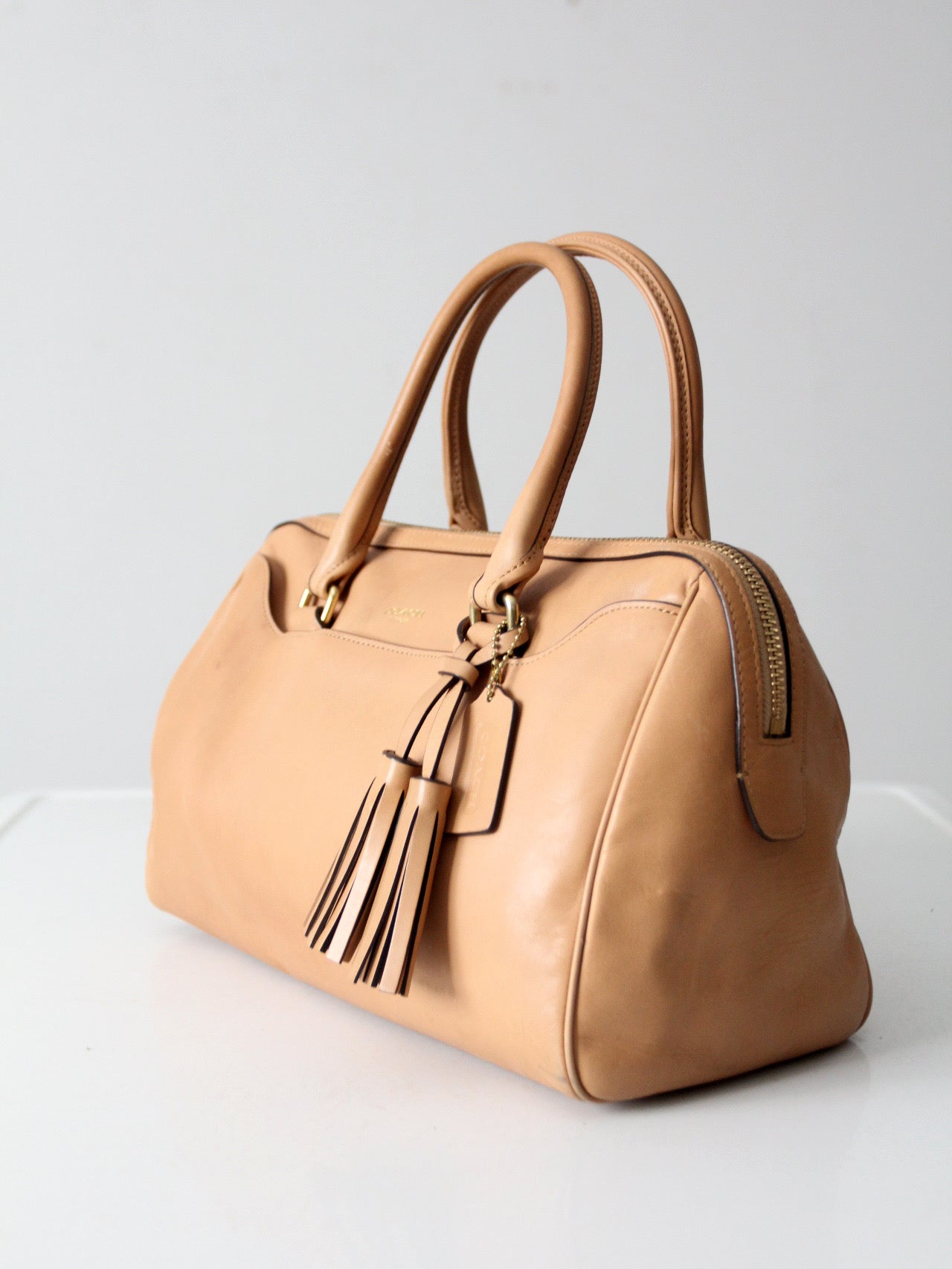 Coach Legacy leather Haley satchel in camel leather