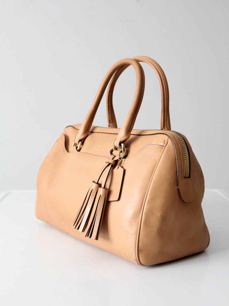 Coach Legacy leather Haley satchel in camel leather