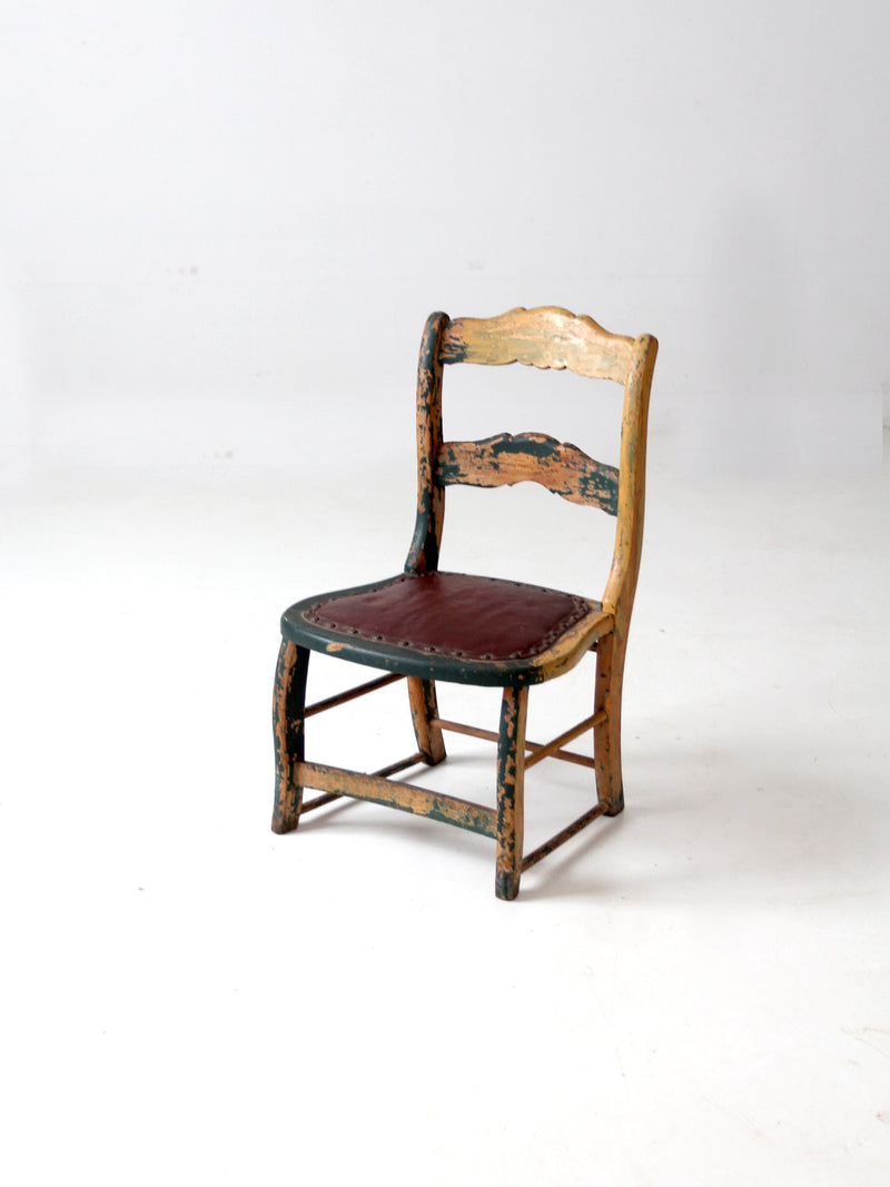 antique small painted side chair