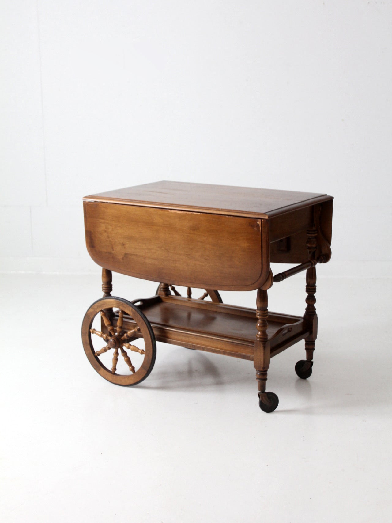 mid century Colonial tea or bar cart