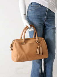 Coach Legacy leather Haley satchel in camel leather