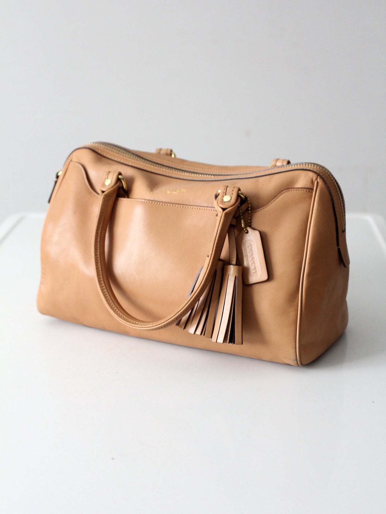 Coach Legacy leather Haley satchel in camel leather