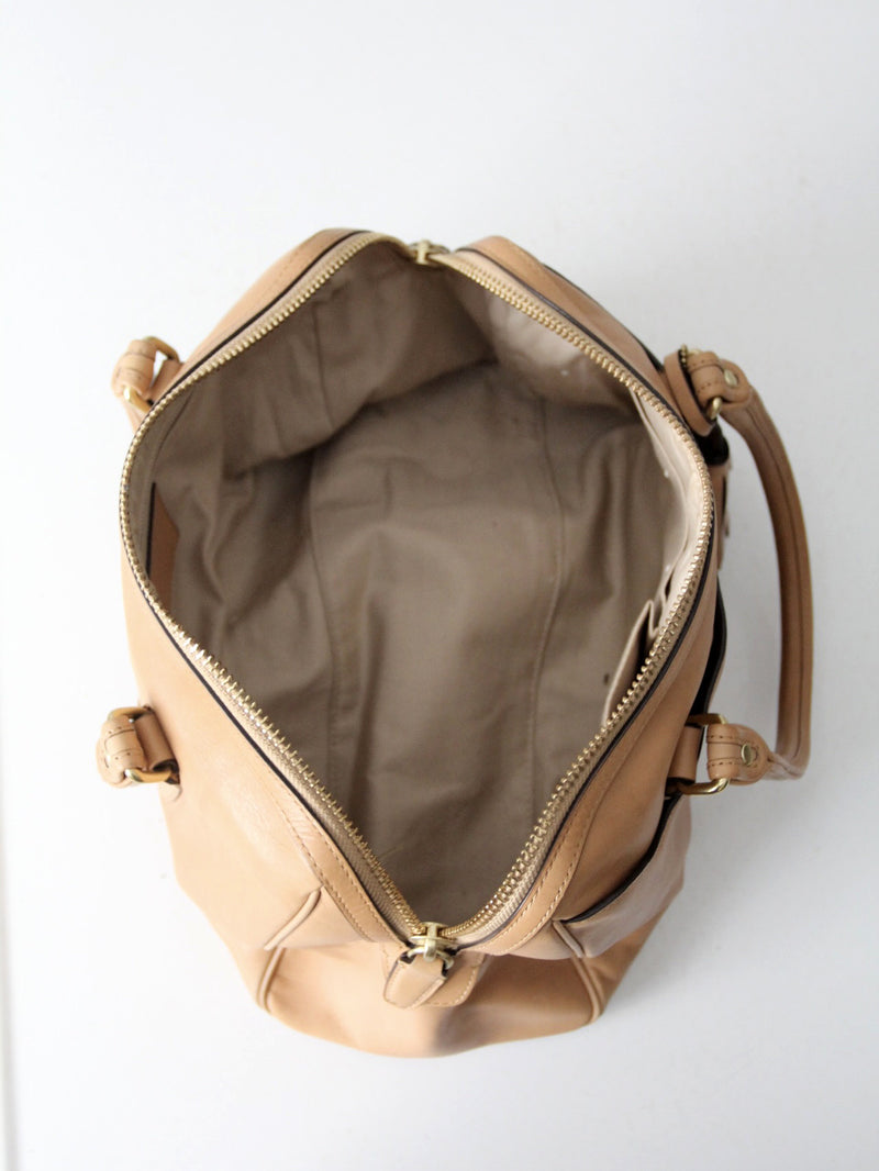 Coach Legacy leather Haley satchel in camel leather