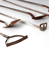early 20th century primitive garden tool collection