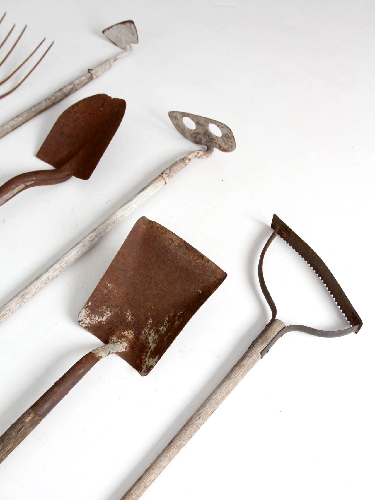 early 20th century primitive garden tool collection