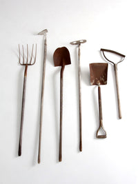 early 20th century primitive garden tool collection