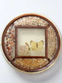 vintage 70's butterfly tray