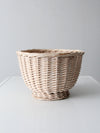 vintage cream wicker basket