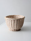 vintage cream wicker basket