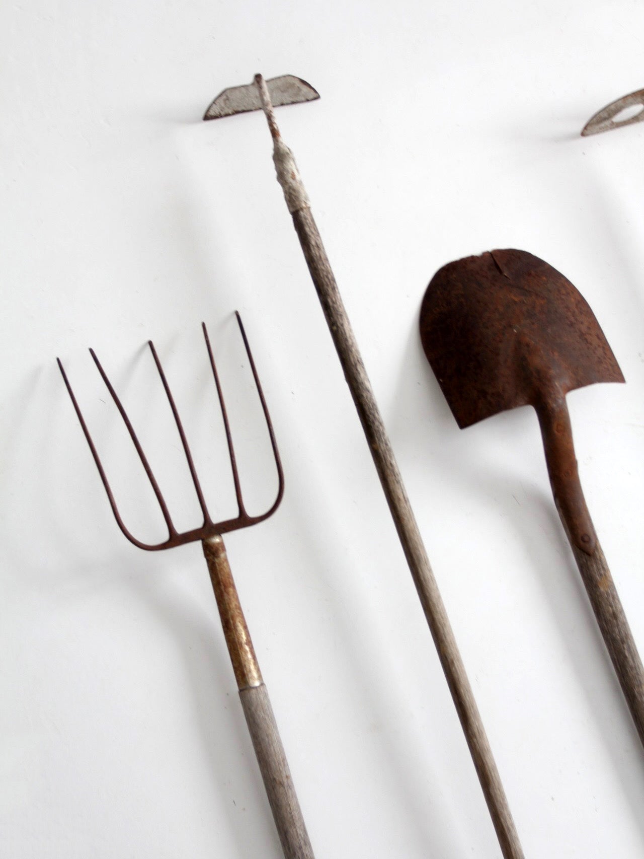 early 20th century primitive garden tool collection