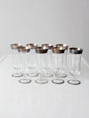 vintage Dorothy Thorpe silver band parfait glasses set of 8