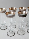 vintage Dorothy Thorpe silver band parfait glasses set of 8