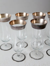 vintage Dorothy Thorpe silver band parfait glasses set of 8