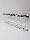 vintage Dorothy Thorpe silver band parfait glasses set of 8