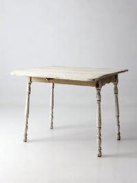 antique white painted drop leaf farmhouse table