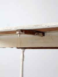antique white painted drop leaf farmhouse table