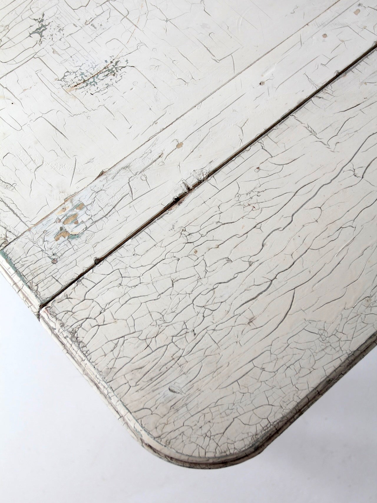 antique white painted drop leaf farmhouse table