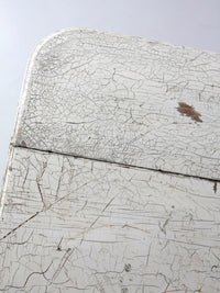 antique white painted drop leaf farmhouse table