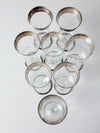 vintage Dorothy Thorpe silver band parfait glasses set of 8