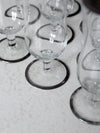 vintage Dorothy Thorpe silver band parfait glasses set of 8