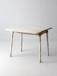 antique white painted drop leaf farmhouse table