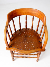 antique wood captain’s chairs | set of 3