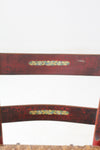 antique painted woven seat chairs set of 2