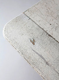 antique white painted drop leaf farmhouse table