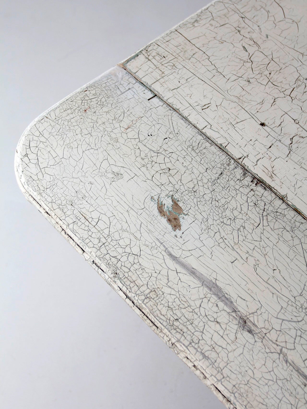 antique white painted drop leaf farmhouse table