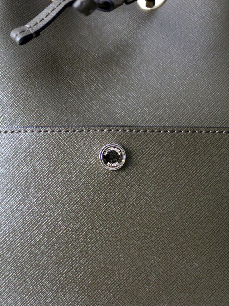 Michael Kors Greenwich leather bucket bag