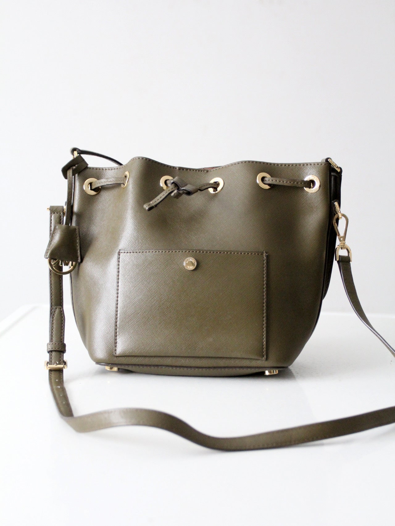 Michael Kors Greenwich leather bucket bag